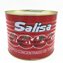 Prix ​​bas 28-30 % brix en vrac super couleur rouge double emballage en étain concentré pâte de tomate ketchup de tomate